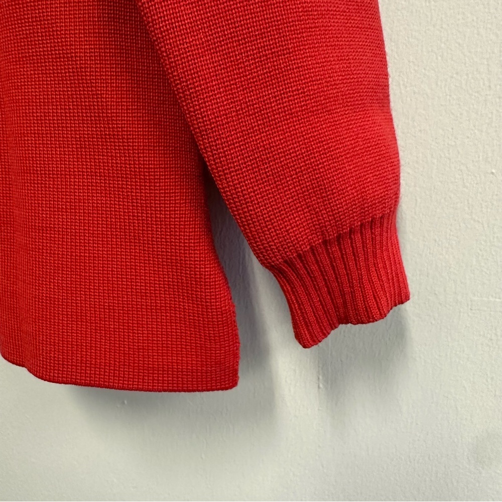 Vintage Wool Blend LeRoy Red-Orange Button-Up Cardigan - Picture 2 of 8